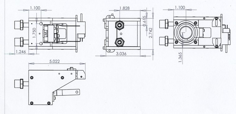 EB1 dimensioned general-arrangement drawing — EB Sources