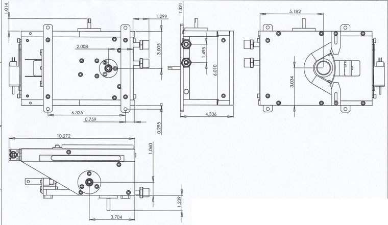 EB3 dimensioned general-arrangement drawing — EB Sources