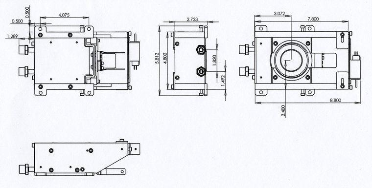 EB5 dimensioned general-arrangement drawing — EB Sources