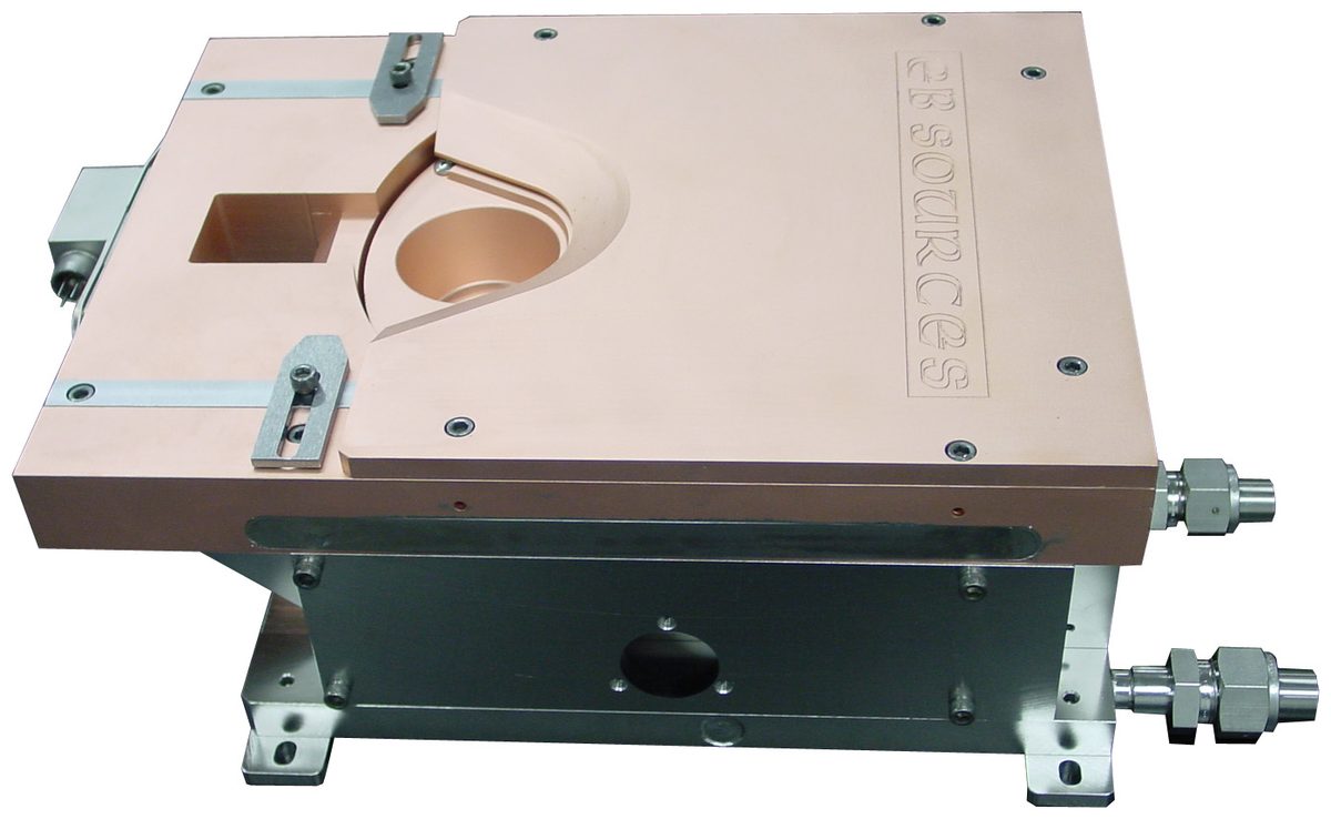EB8 large-volume multi-pocket electron-beam source with a six-pocket copper hearth.