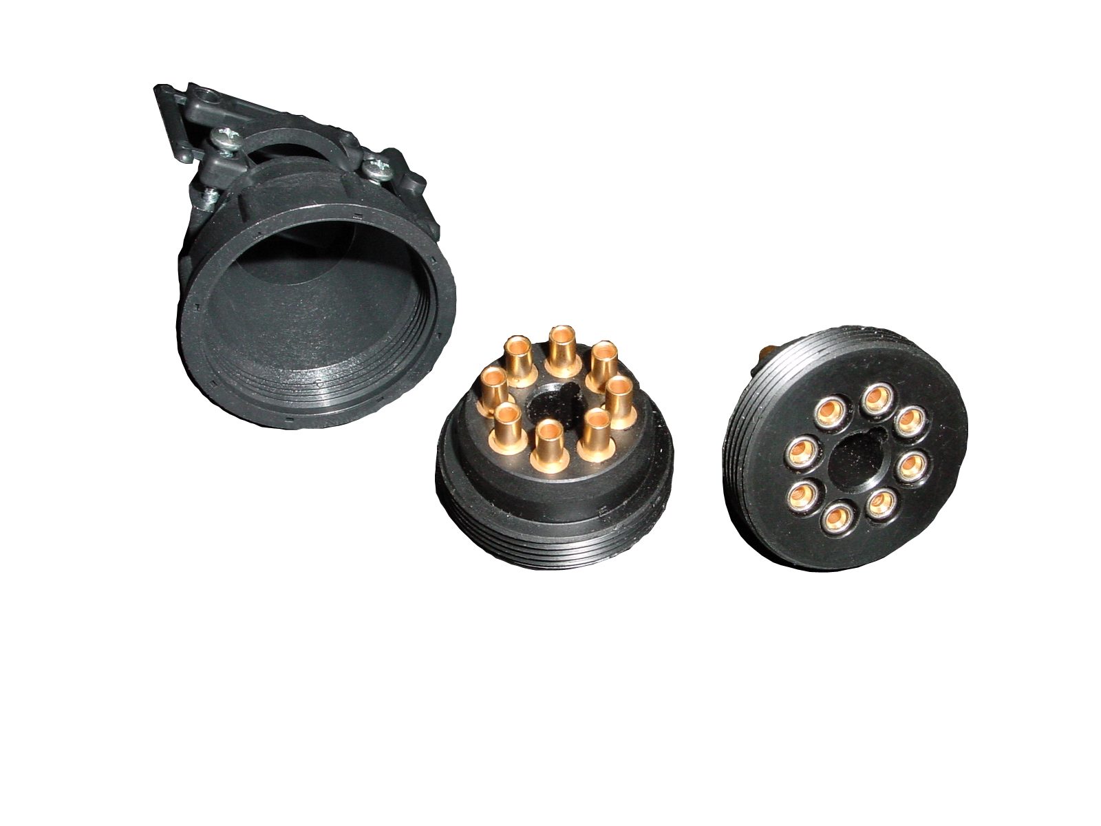 Octal feed-thru, atmosphere-side receptacle and cover — EB Sources